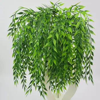 5 furci verde Agățat de Plante Artificiale Plante Salcie Perete Decor Acasă Balcon Decor Coș de Flori Accesorii
