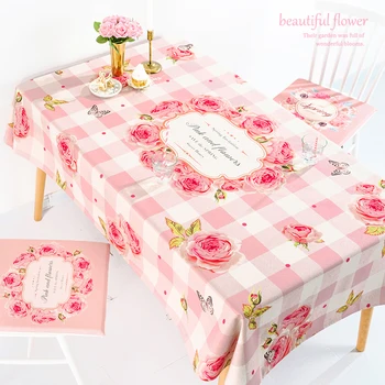 Flori model față de masă lenjerie de pat din bumbac fata de masa dreptunghiulara cafea, masă living rotund birou pânză