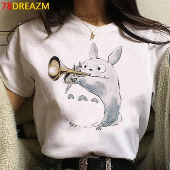 Totoro studio ghibli tricou t-shirt de sex feminin estetice harajuku kawaii alb t shirt graphic tricouri femei top teuri streetwear