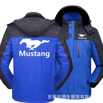 Noi 2021 Geaca de Iarna Barbati Mustang logo-ul Gros de Catifea Strat Cald de sex Masculin Windproof cu Gluga Sacouri Casual Alpinism Palton o0