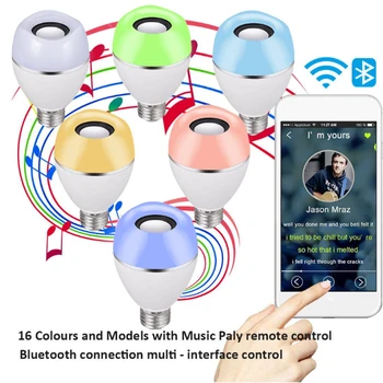 VACCINURI Muzica a CONDUS Bec Smart Bluetooth Muzică Colorat Bec 24-Cheie de la Distanță fără Fir de Control de Trezire Lampa