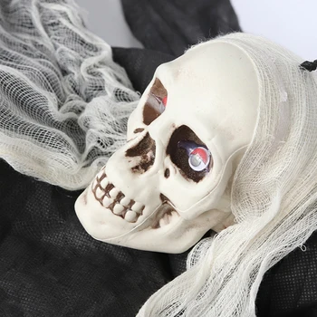 Pânză De Halloween Mini Craniu Agățat Fantomă Pandantiv Noi Șocant Bar Elemente De Recuzită De Haloween Decor Decor Petrecere