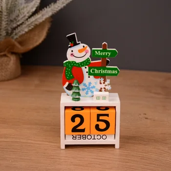 Drăguț minunat de Crăciun Calendar de Lemn Home Office Desktop Ornament de Crăciun pentru Copii Cadouri de Craciun Decoratiuni