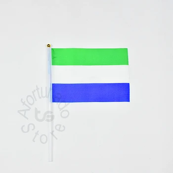 Sierra Leone 14*21cm pavilion Banner Mână fluturând Steagul Sierra Leone Drapelul Național