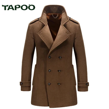 TAPOO brand de îmbrăcăminte 2017 toamnă și de iarnă pentru bărbați îmbrăcăminte de lână guler guler bărbați haina canadiană lână lână îmbrăcăminte 829