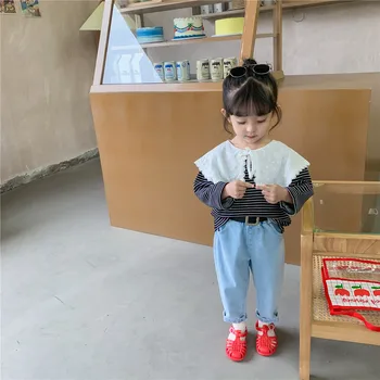 Fete Noi Coreean Blugi Albastru Baby Pantaloni Casual De Primavara 2021 Haine Copii