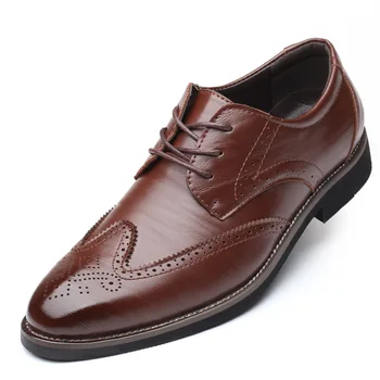 2019 Om de Moda Formale Pantofi de Înaltă Calitate, Respirabil Piele PU Personalitate Oameni de Afaceri Rochie Mocasini Oxford Pantofi de Nunta 22