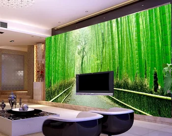 Foto personalizat tapet Mare 3D Stereo romantic bambus cameră 3d tapet peisaj 3d Personalizat tapet mural