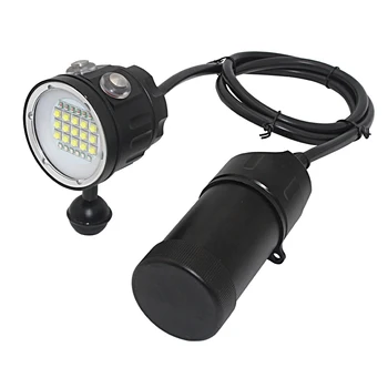 27 LED-uri Colectorului Scufundări Video Lumina rezistent la apa 100m sub apă XM-L2 Scufundări Lanterna Reîncărcabilă 18650 Led Lanterna Split