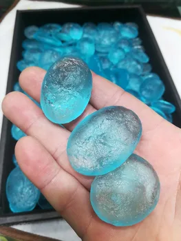 Modavi naturale cehă albastru meteorit lovește de sticlă, piatră brută energie de cristal piatră 1 buc