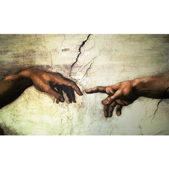 Panza Pictura Imprimare Postere Crearea lui Adam! Mâna lui Dumnezeu! Clasic Religie Arta de Perete Imaginile pentru Camera de zi