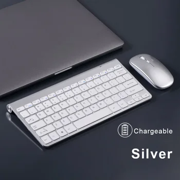 Slim 2.4 G Wireless Tastatură Și Mouse-ul Mini Multimedia Keyboard Mouse Combo Set Pentru Notebook Laptop, Desktop PC, Tastaturi