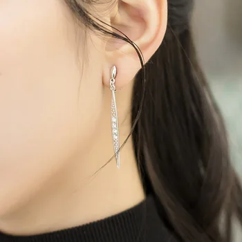 11.11 Vânzare Boucle D'oreille Clip se Toarnă Oreille Non Perce pentru Femei de Moda Stil coreean Fâșie Lungă Cercei Bijuterii Cadou