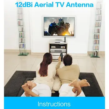 12dBi DVB-T IEC Interfață Digital Antena TV cu Amplificator de Interior HDTV Rapel Aeriene Accesorii Electronice C