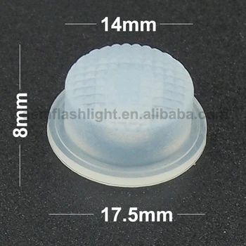 14 mm(D) x 8mm(H) Silicon Tailcaps - Transparent (10 buc.)