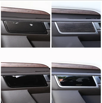 Fibra de Carbon tapiterie Usa panou interior panou de ușă autocolante decorare pian negru Pentru Land Rover Discovery 5 2017 2018