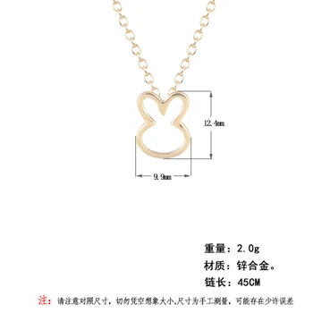 2018 jingyang Animal Iepure Mic, Proaspăt, Dulce lanț Colier pentru femei accesorii Ornamente cravată coliere & pandantive pentru indragostiti