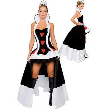 Sexy Deluxe Fantastic Regina Roșie Inima Costume de Halloween pentru Femei