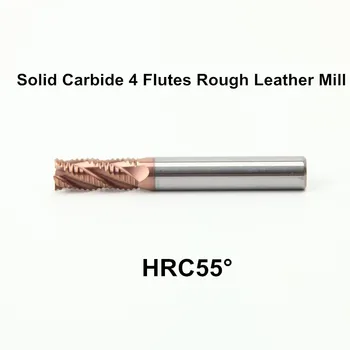 D8x20x60x4T HRC55 Carbură Solidă 4 Flaut Degroșare End Mills cu TiXCo Filmate
