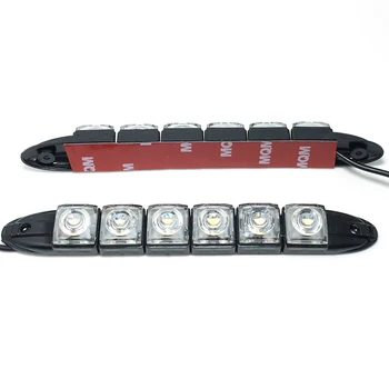 2x 6 LED-uri Auto Secvențială Curge DRL Daytime Running Lampa Strip Lumina de Semnalizare