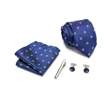 Cravată, batistă de Buzunar Butoni Clipuri Cravată Set de Lux Lega de 7,5 cm Matase Oameni Lega Cravate Pentru Bărbați Clasice Petrecere de Nunta de Afaceri