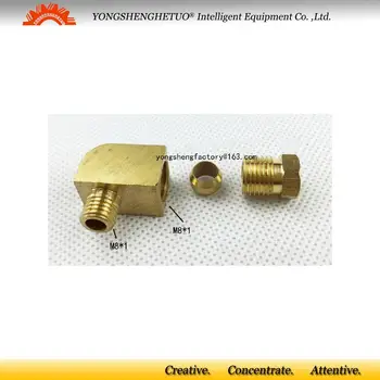Dreapta-unghi Conector cot adaptor de cuplare de lubrifiere a conductei M8*1M10*1 R1/8 filet PL-408 pentru 4mm exterior tub dia