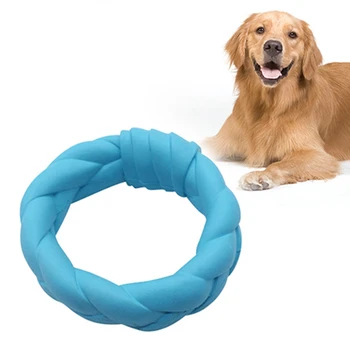 Animale de companie Dinți de Formare de Curățare Durabil Mesteca Jucărie Mare de Cauciuc Inel Rotund Jucărie Pentru Câini Puppy Interactiv Musca-rezistent Jucărie Consumabile