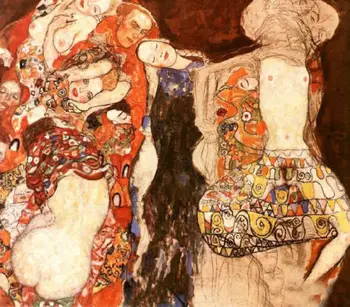 Manual Excelent Ulei pictura lui Gustav Klimt - Mireasa portrete Nud de femeie panza