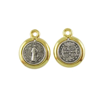 100buc de Metal Saint Benedict Mici Religioase Medalie De 0,5 Inch