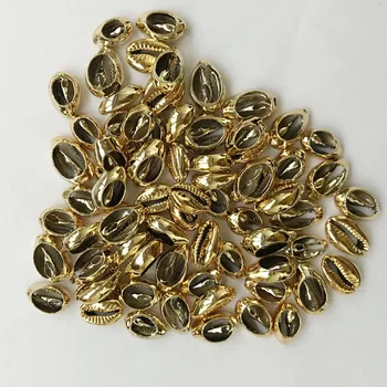15-22mm Naturale de Aur Shell Margele Vrac de Aur Cowry Conectori pentru a face bijuterii DIY Cochilia de Melc de Mare Constatările de Bijuterii