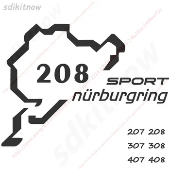 Personalizat Nou Nurburgring Sport de Curse Windows Ușă Corp PVC Decal Styling Auto Pentru Peugeot 407 307 207 408 308 208