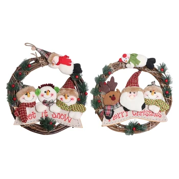 1 Buc Coroană de Crăciun ,Usa Decorațiuni pentru Crăciun Vacanță Ușa din Față Ornamente