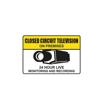 Aliauto Amuzant Autocolant Auto de Televiziune cu Circuit Închis la Sediul perioadă de 24 de ore de Monitorizare Live și Înregistrare Decal PVC 16cm*11cm