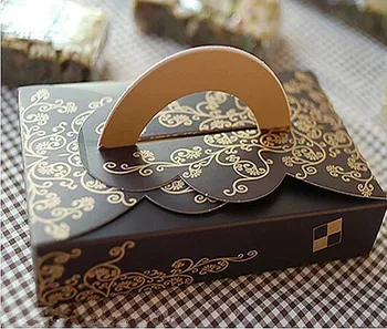 18*12*4.6 cm de Aur decorative portabil desert cutie de biscuiti ambalare cutie cadou boxes100piece\mulțime Rapid de transport maritim