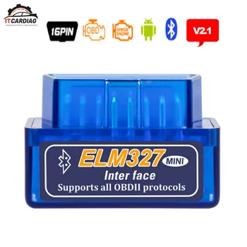 2019 Super Mini ELM327 V2.1 Bluetooth OBD2 ELM 327 2.1 Instrument de Diagnosticare ELM-327 V2.1 pentru Android/Cuplu/PC pentru Protocoalele OBDII