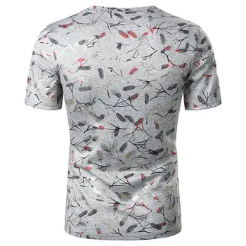 De Vară 2020 Nouă Bărbați Rotund Imprimat cu mânecă Scurtă T-shirt de Moda Casual Slim Men ' s T-shirt Plus Dimensiune Bărbați Haina Transport Gratuit
