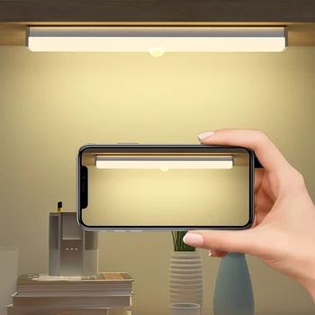 HOCO Lumină LED-uri Senzor de Mișcare PIR, Dulap Lumina USB Reîncărcabilă Lumina de Noapte LED-uri Lampă de Noapte Magnet Lumina de Perete pentru Bucătărie