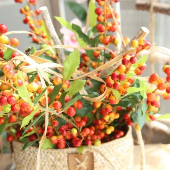 5 buc/Pachet Artificiale Berry Buchet Fals Ramură Simulare Realistă de Plante Nunta Petrecere de Crăciun Ornament elemente de Recuzită, Decor Acasă