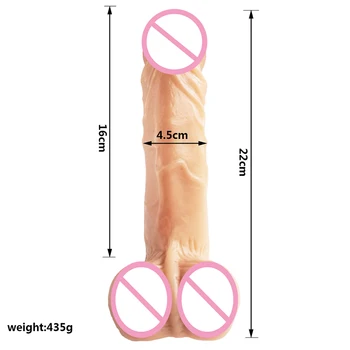 Super-Mare Dildo Realist Flexibil Penis cu ventuza Puternica Imens Vibratoare Penis Adult Sex Produsele Adult Penis Urias pentru Femei