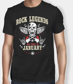 Bărbați Vara Mâneci Scurte Casual Adult T-Shirt S-2Xl Nou Ziua de nastere Amuzant Tricou Rock Legends Sunt Născut În ianuarie Tricou