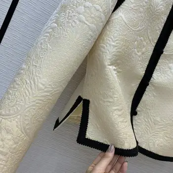 VERDEJULIAY Pistă de Moda Toamna Iarna Haina de Înaltă Calitate Tthnic Stand Guler de Sacou 3D Flori Outweater Epocă Sacou Haina