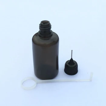 20buc Gol 30ml Moale Flacon de Plastic Dropper Sticle Cu Metal Acului E Lichid Negru PE Sticla