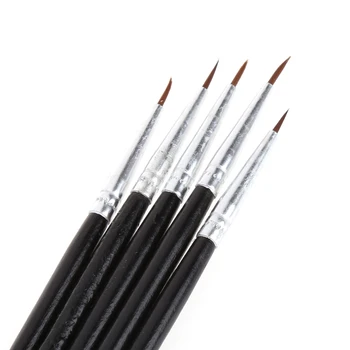 5Pcs Calitate Excelenta Nylon Perie de Păr Linie Cârlig Pen Artist Acuarelă, Pictură în Acrilic de Artă Desen Stilou Vopsea Perie de Nailon