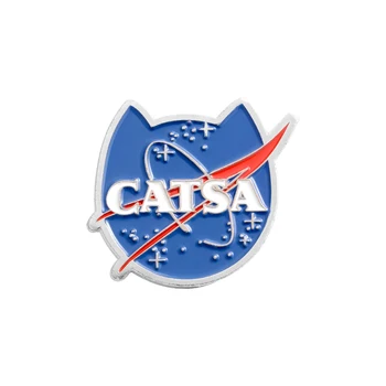 CATSA Pin Rever Email Broșe Pisici Desene animate Planeta Pin pentru Haine Rucsac Insigne Animale de Bijuterii Cadou Pentru Prieteni Copii