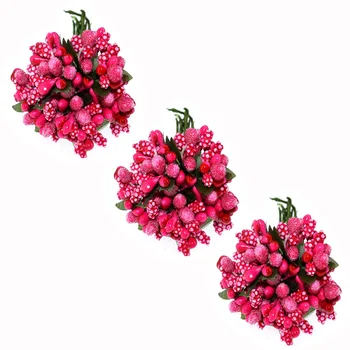 12pcs Handmade mici stamen flori artificiale nunta coroană de flori pentru o cutie-Cadou de Ambalare scrapbooking flori false 9 x 2,5 cm