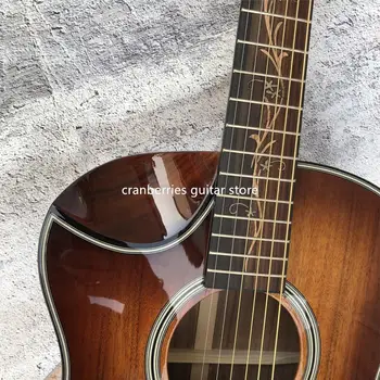 Stângă acustice guitarall lemn de esență tare Secțiune model 41 cm K24ce chitara acustica,lemn de trandafir fretboardcustom magazin,transport Gratuit