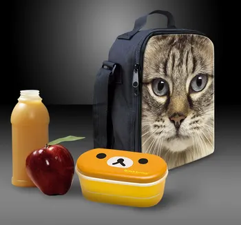NOISYDESIGNS Moda Portabil Izolate Panza de Sac de masa de Prânz Pisica Drăguț Imprimate Termice Alimente Picnic Saci pentru Femei, Copii, masa de Prânz
