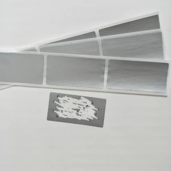 25x50mm 100buc Argint Adeziv ZERO OFF Autocolante DIY Parola Realizate manual Zgâriat Stripe Card de Film