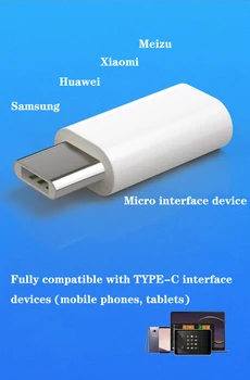 Micro USB de sex Feminin pentru Tipul C de sex Masculin Adaptor pentru Xiaomi Mi 8 Redmi Nota 7 Huawei P20 Lite Oneplus 6 Samsung S8 S9 Plus Nota 9