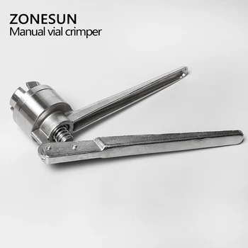 ZONESUN Inoxidabil Flacon Crimper 13/20mm Parmaceutical Flacon de Sticlă de Etanșare Plafonarea Instrumente Mâner Rotund de Aluminiu Plastic Flip Capac